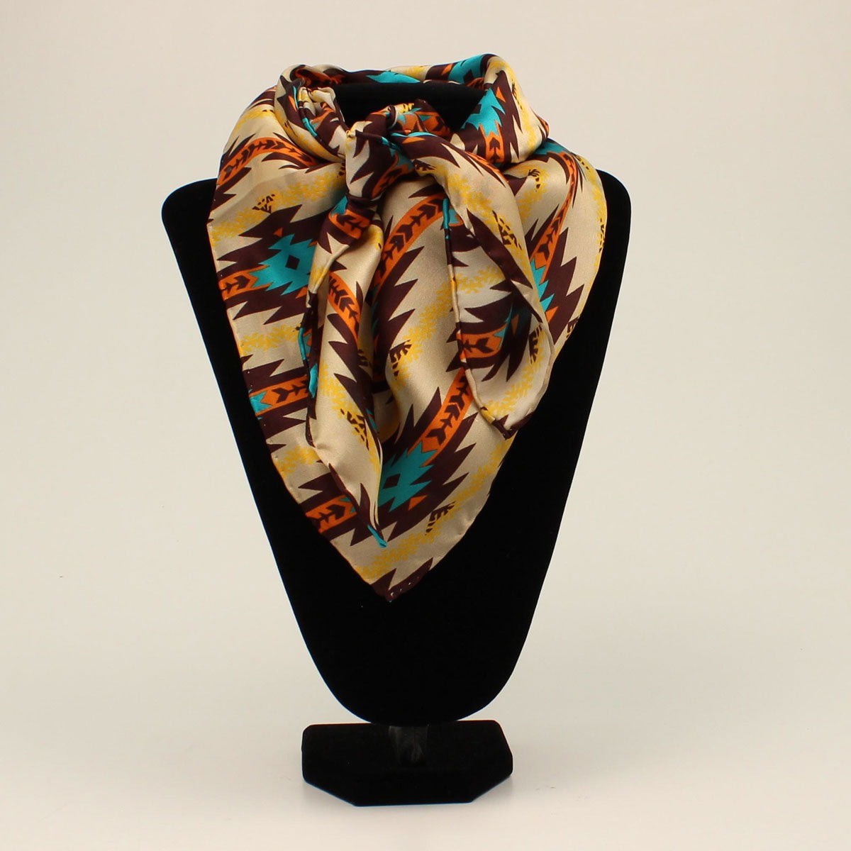 Wild Rag Brown, Orange and Turquoise Southwestern Pattern