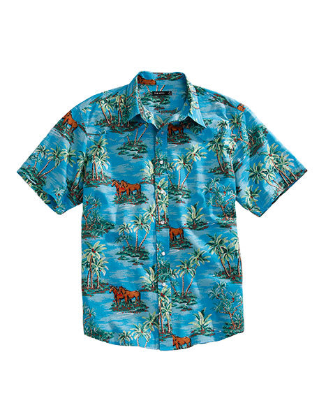 Mens S/S Tin Haul Vintage Hawaiian Print Shirt
