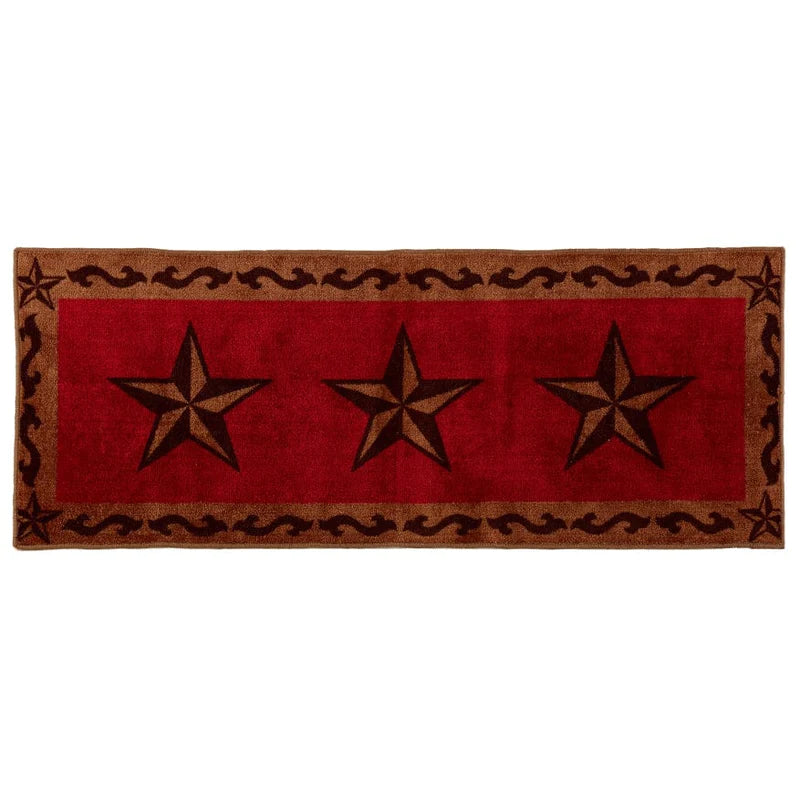 3-Star w/scroll Motif Kitchen/Bath Rug