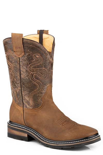 Mens Roper Oiled Brown Leather Work Boot