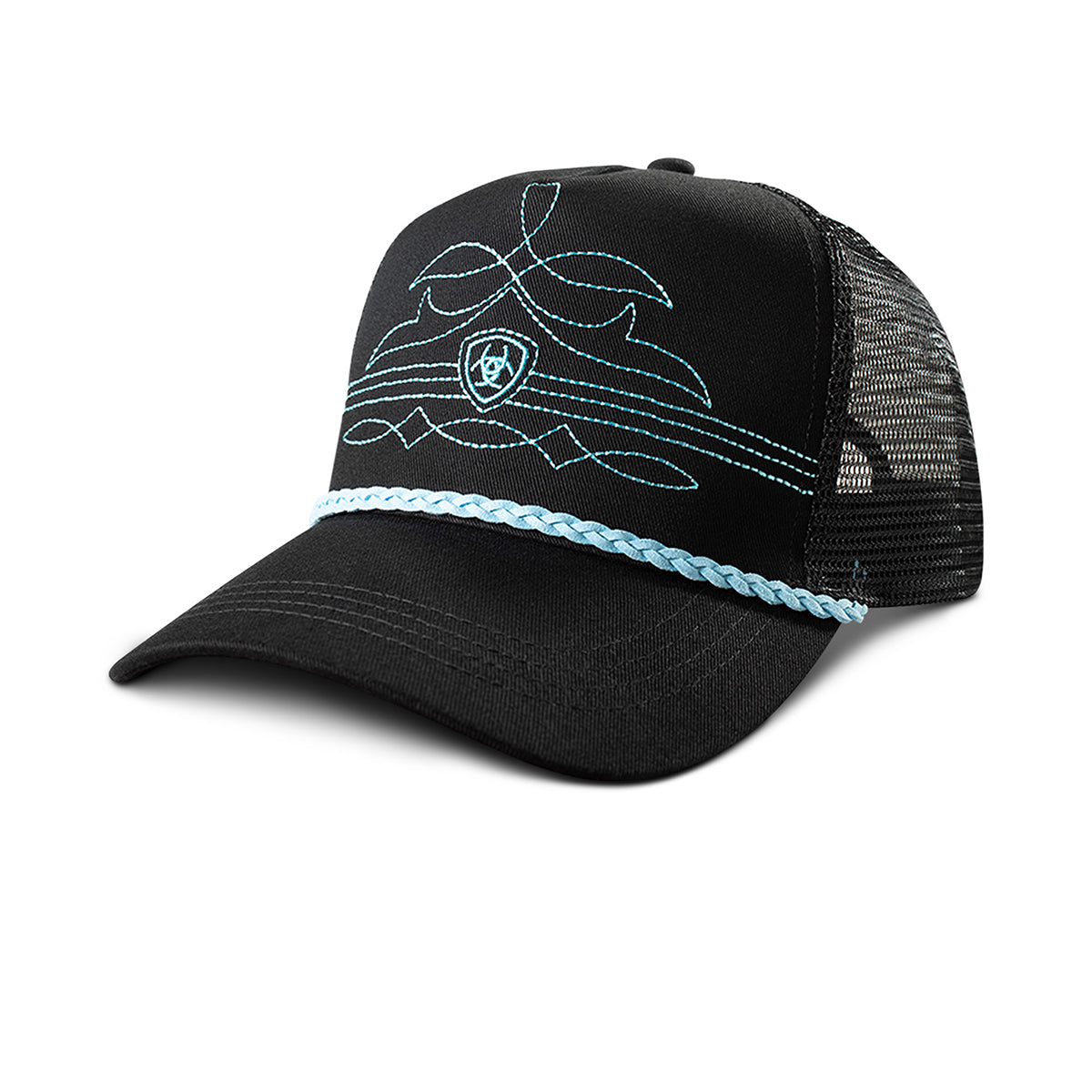 Ariat Boot Stitch TQ with Braid Rope Cap