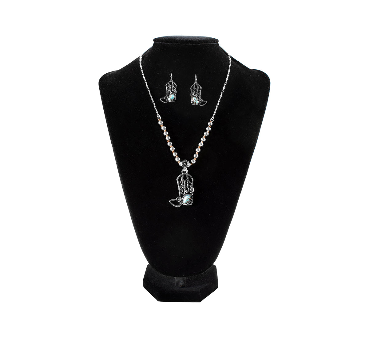 Turquoise Cowboy Boot Jewelry Set