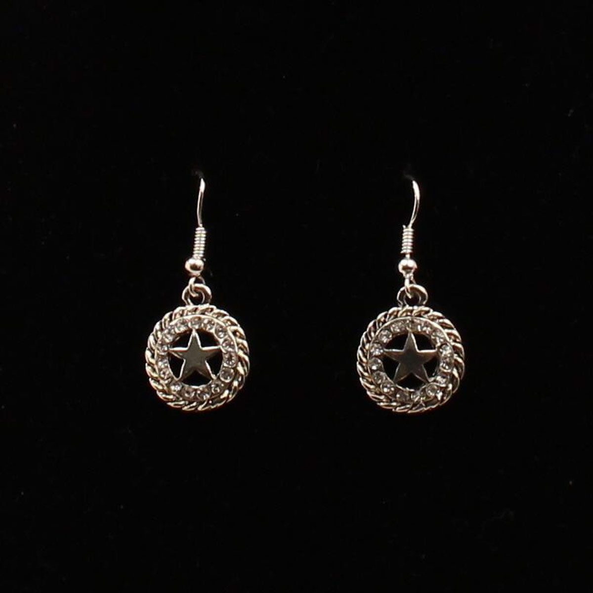 Round Crystal Earrings with Star