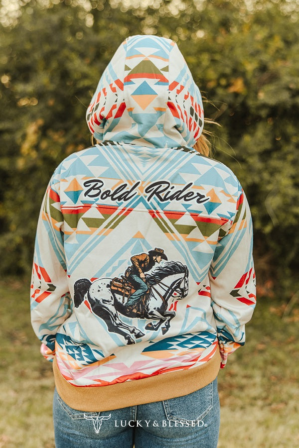 Aztec Bold Rider Printed Hoodie