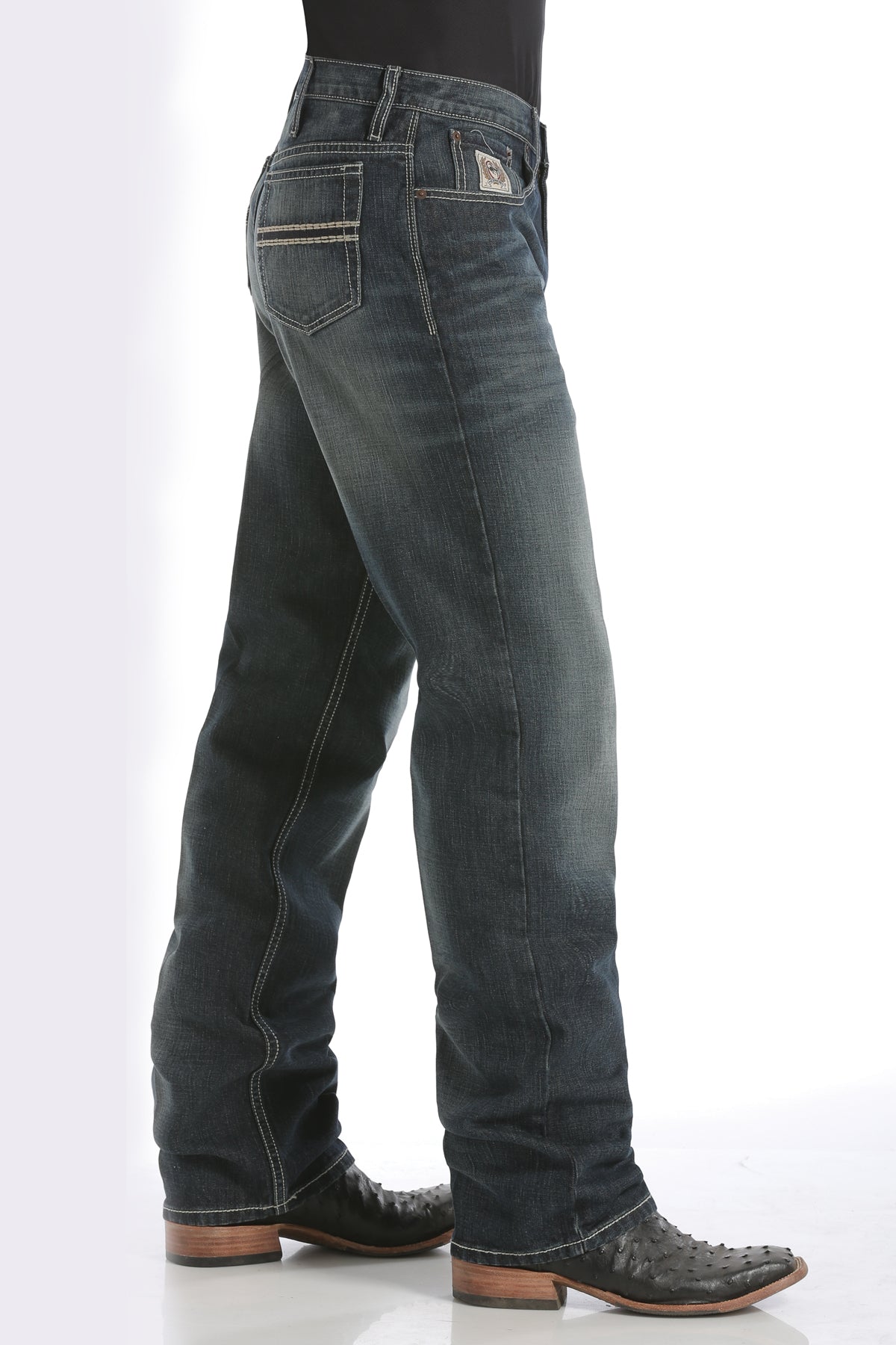 White Label Dark Stone Distressed Men’s Jean