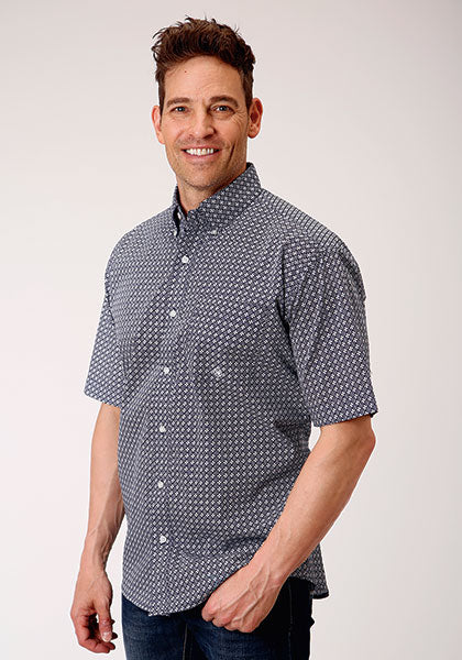 Mens S/S Amarillo Allover Print Shirt