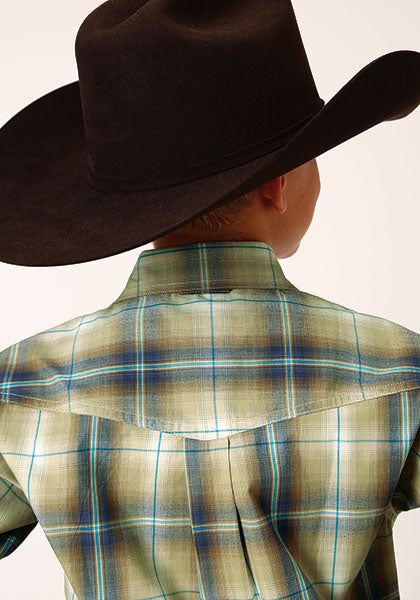 Boys Sand Dune Plaid L/S Shirt