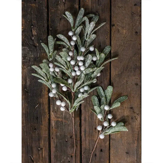22" Frosted Mistletoe Spray