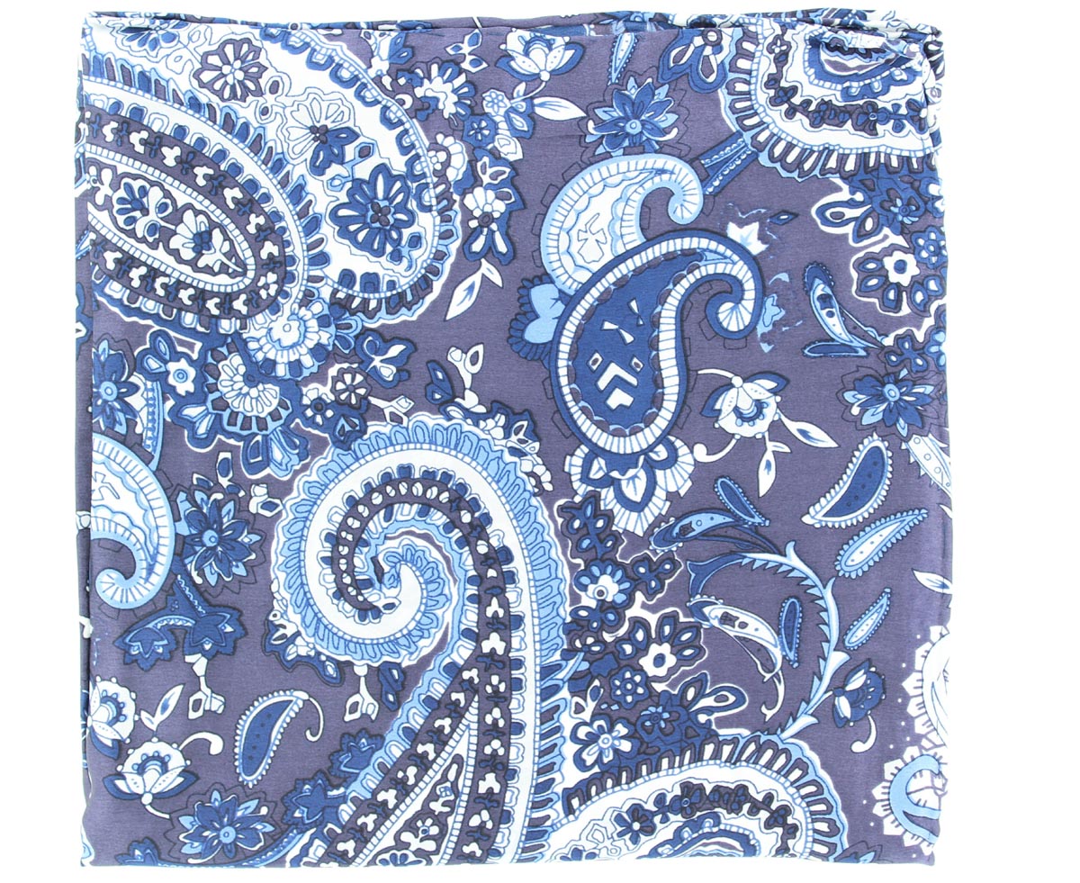 Wild Rag Blue Paisley Print