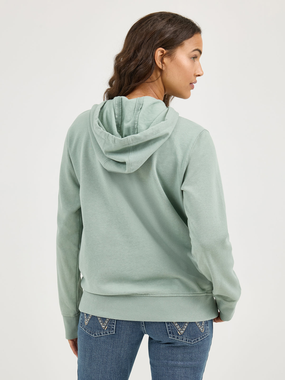 Womens Teal Wrangler Retro Punchy Hoodie