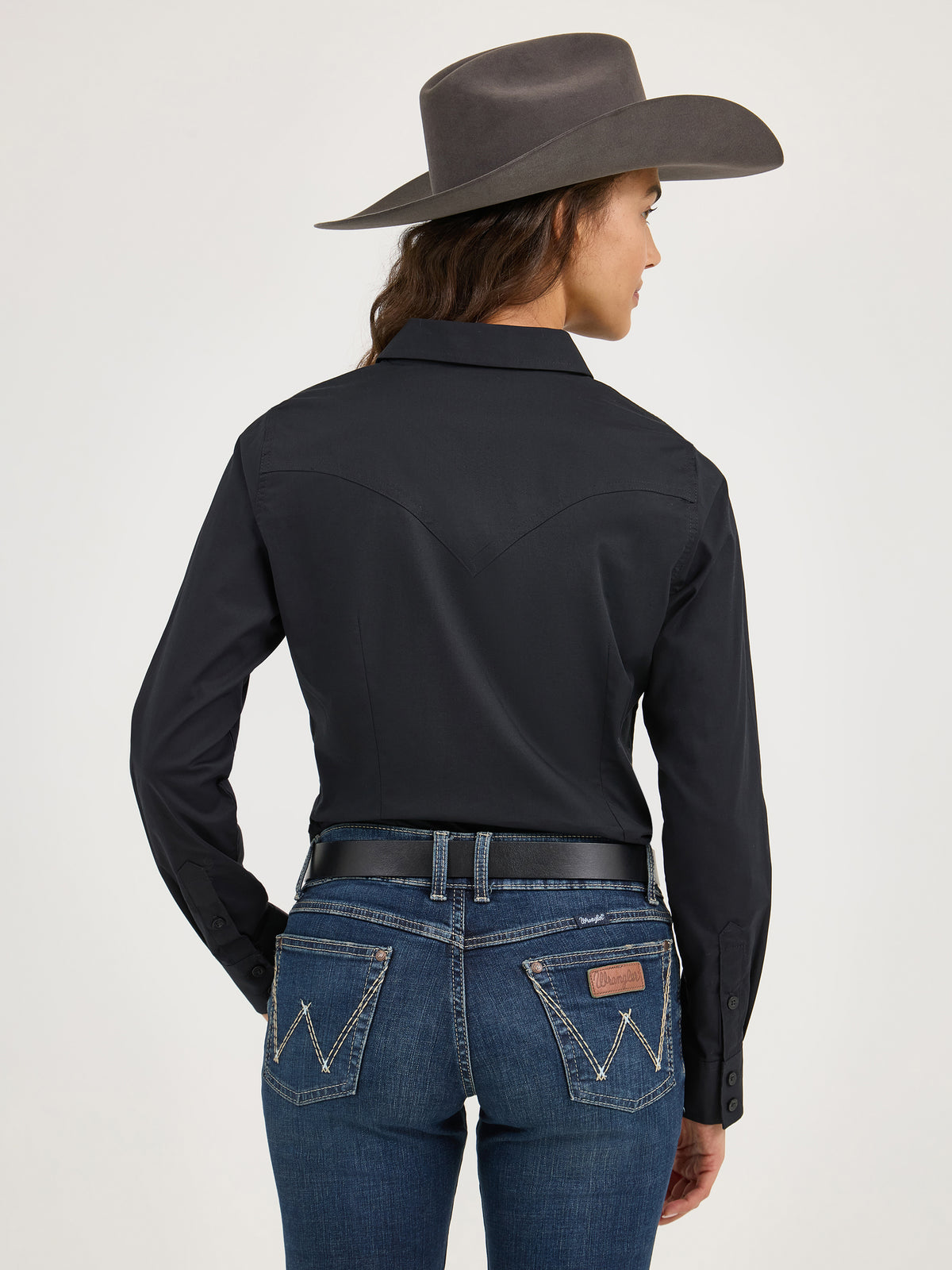 Womens Retro L/S Solid Shirt