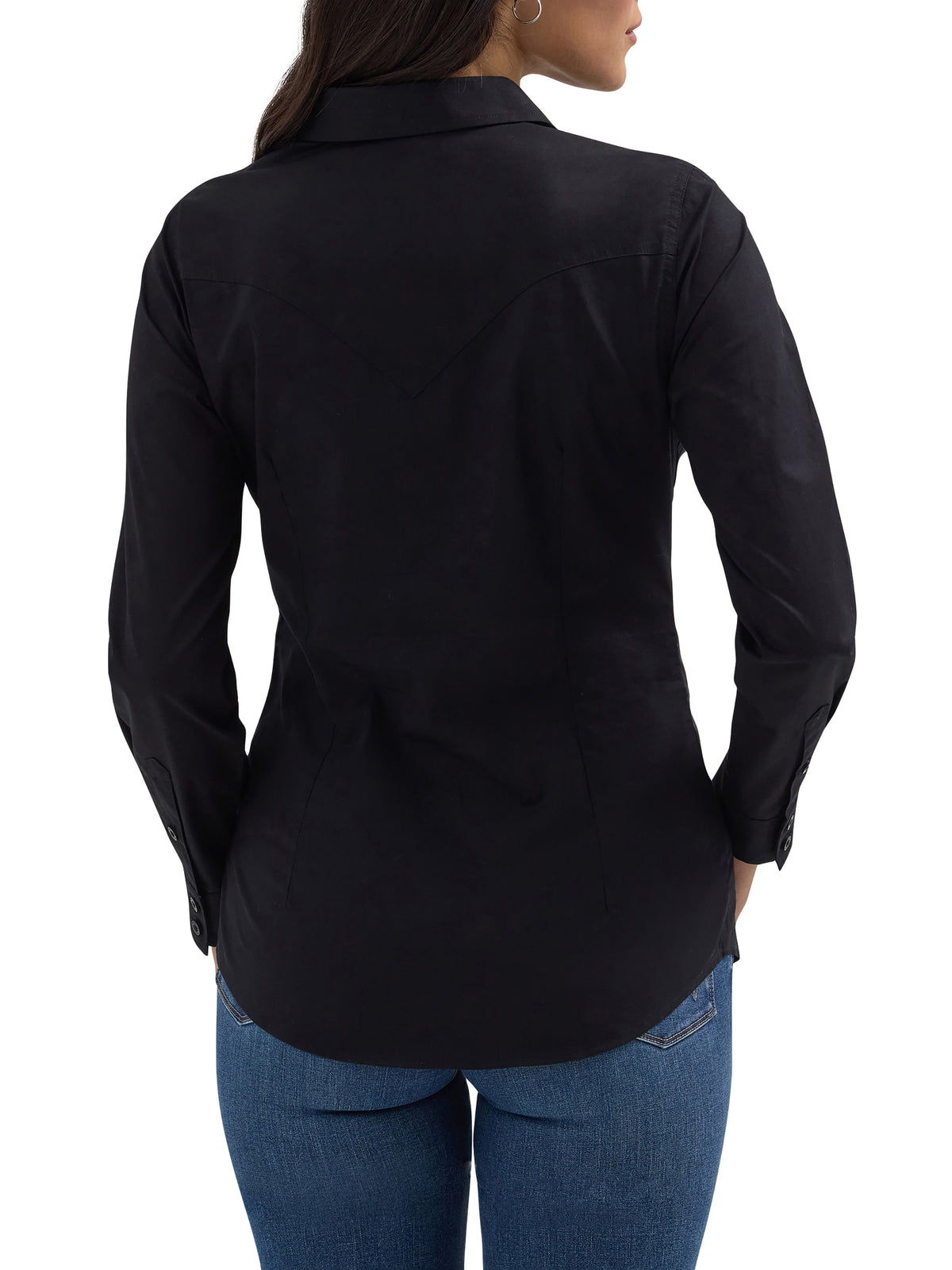 Womens Retro L/S Solid Shirt