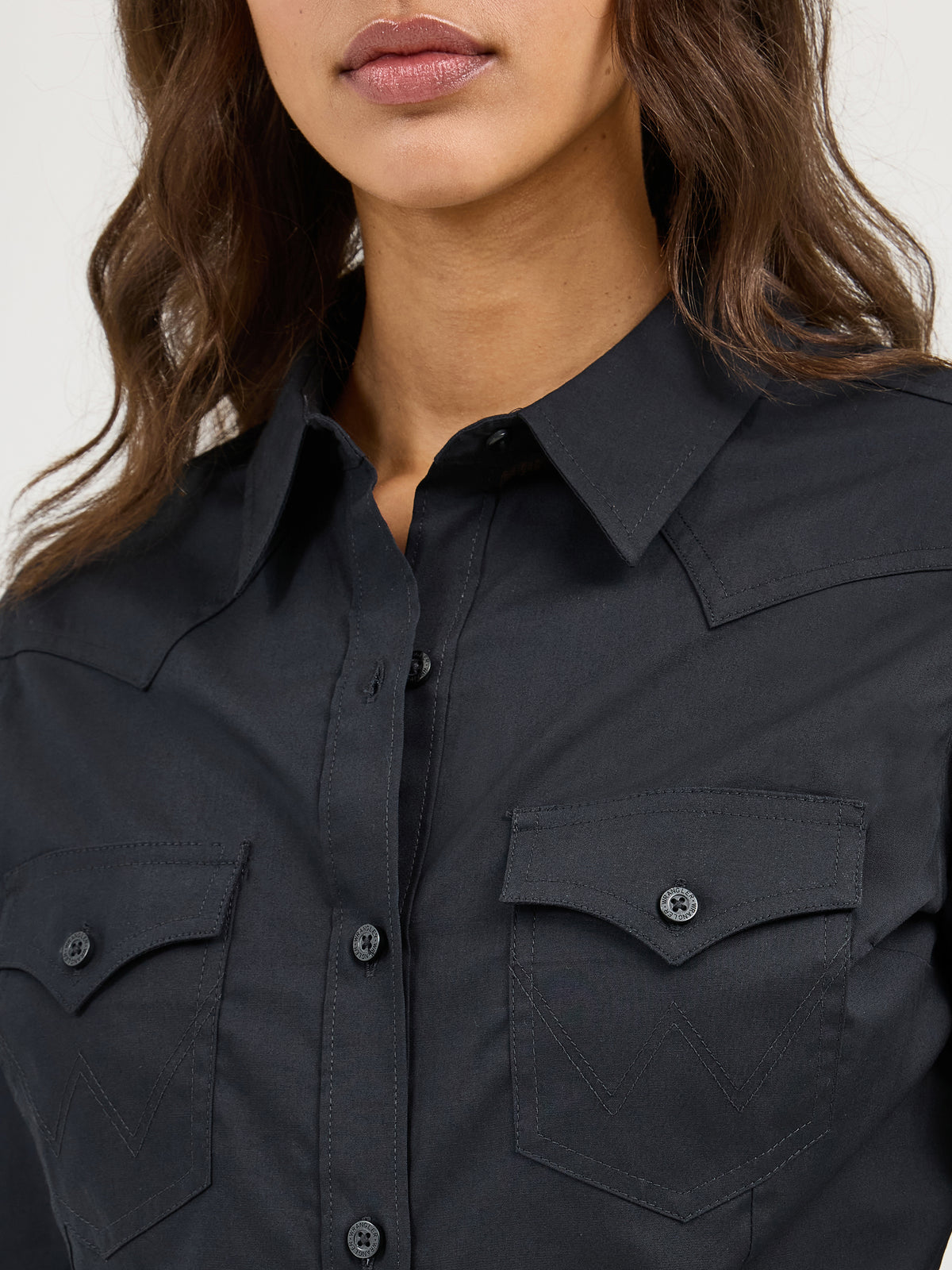 Womens Retro L/S Solid Shirt
