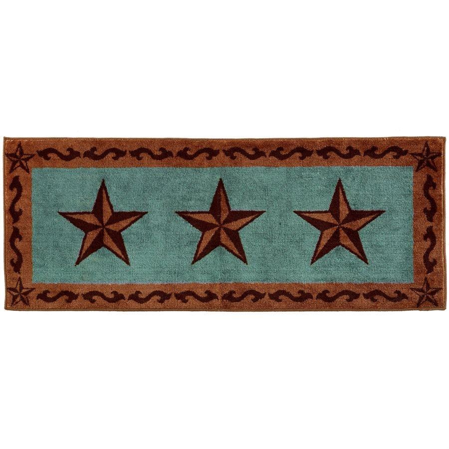 3-Star w/scroll Motif Kitchen/Bath Rug