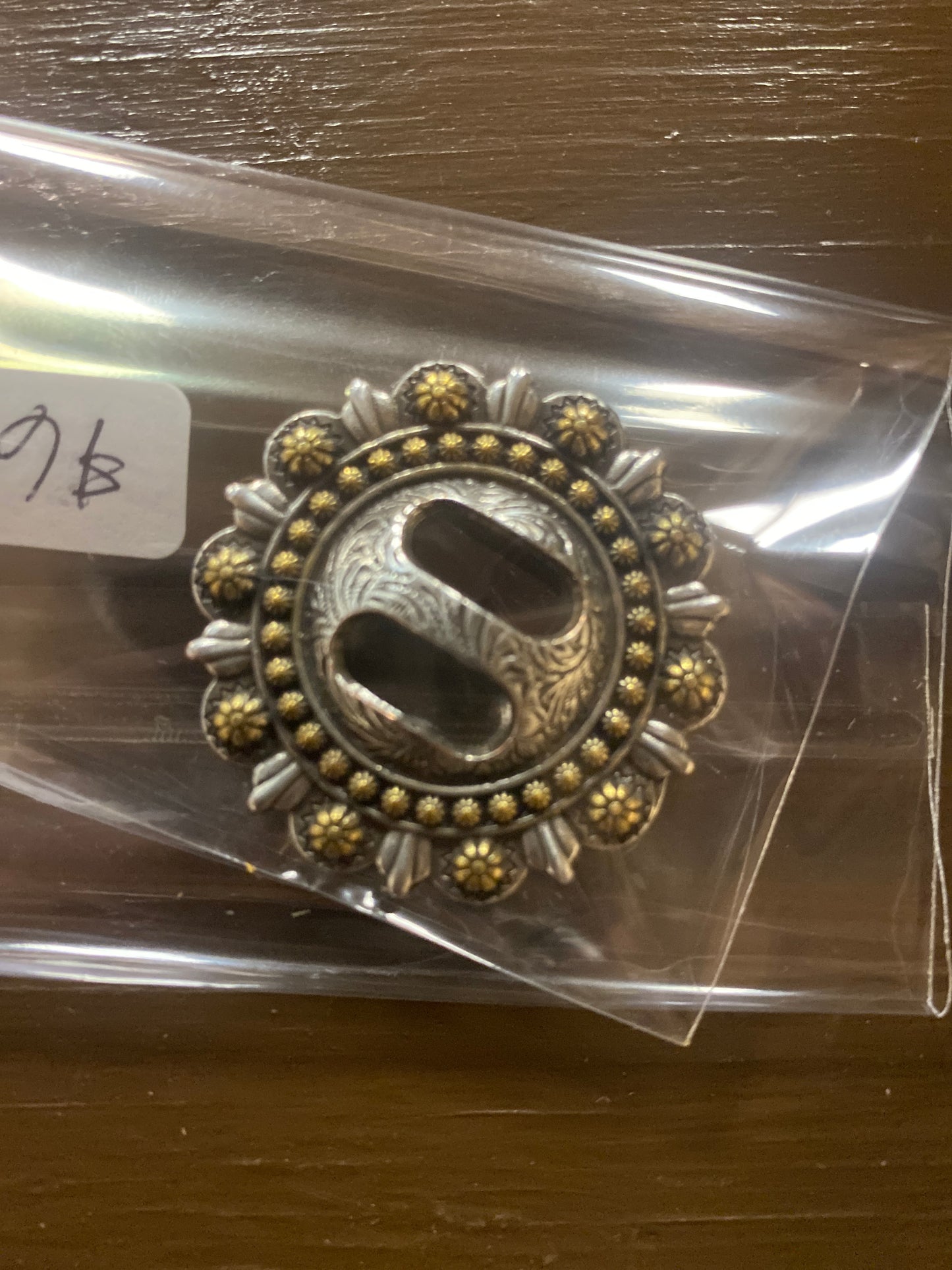 Silver & Gold Slotted Concho