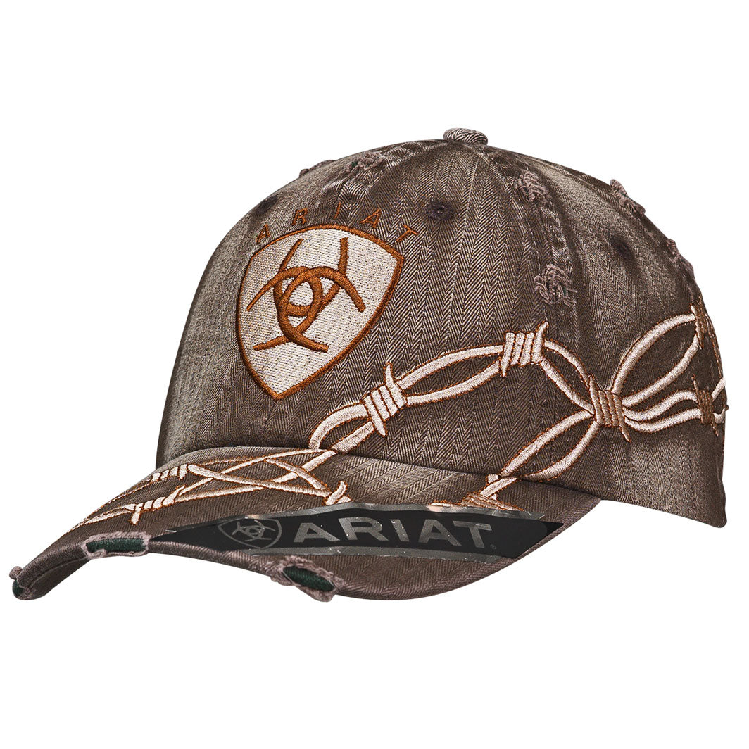 Ariat Mens Vpatch Barbwire Brown Cap