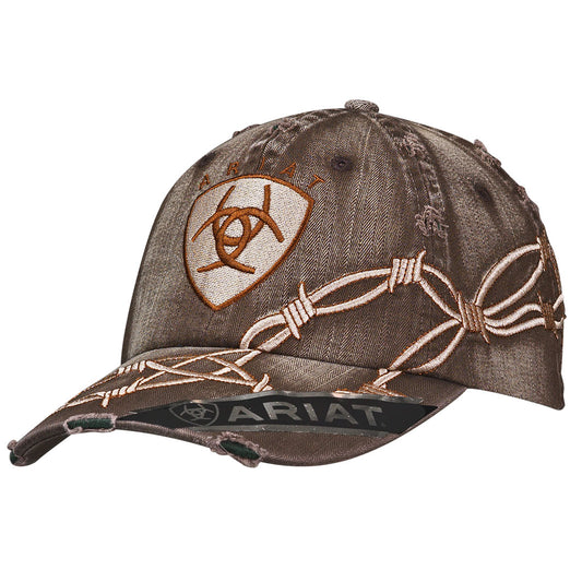 Ariat Mens Vpatch Barbwire Brown Cap