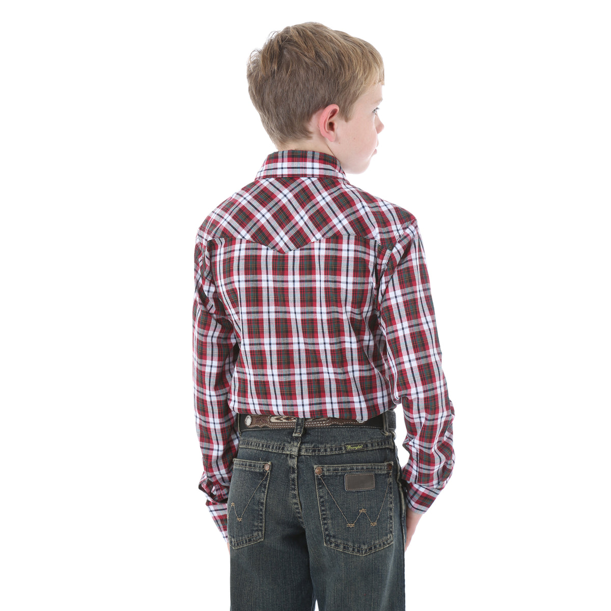 Boys Western Assorted L/S Western Plaid Shirt
