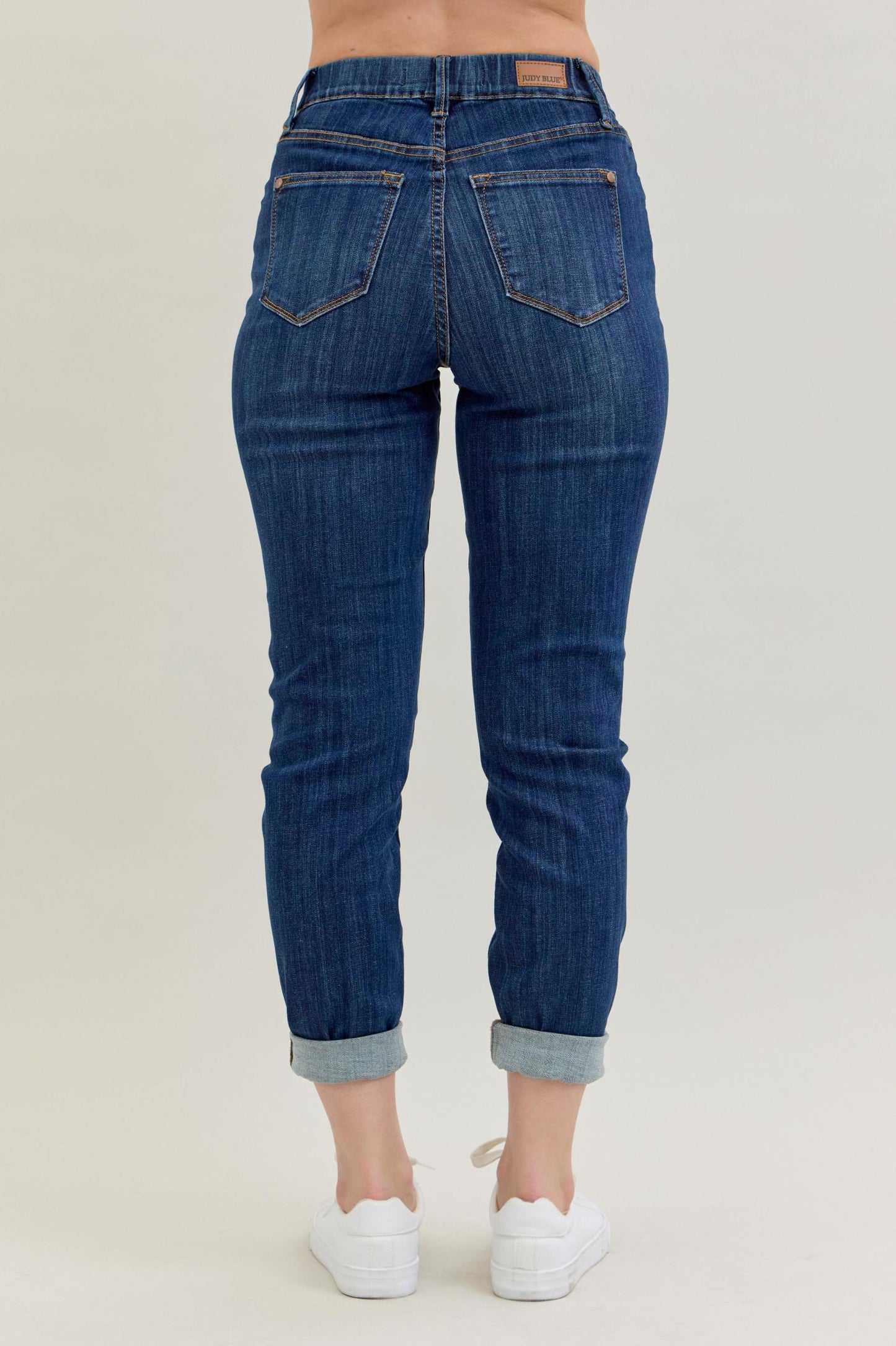 HW Pull On Double Cuff Slim Judy Blue Capri