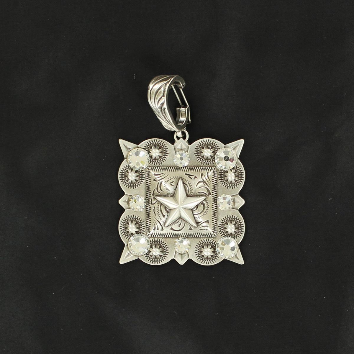 Square Berry Star Concho Pendant