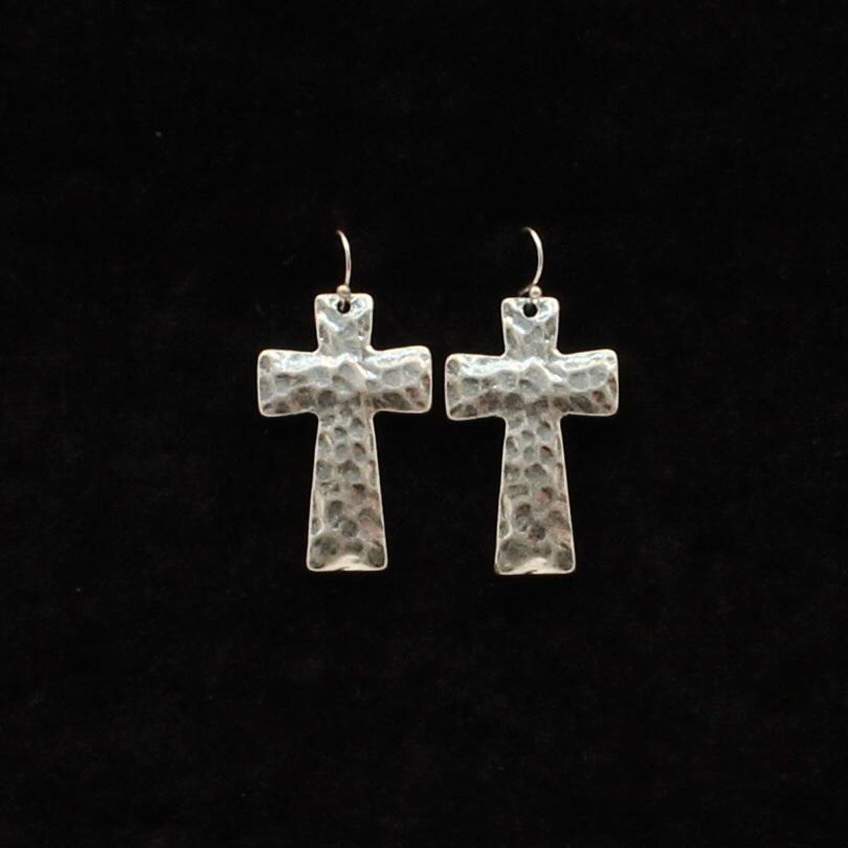 Silver BR Cross Earrings