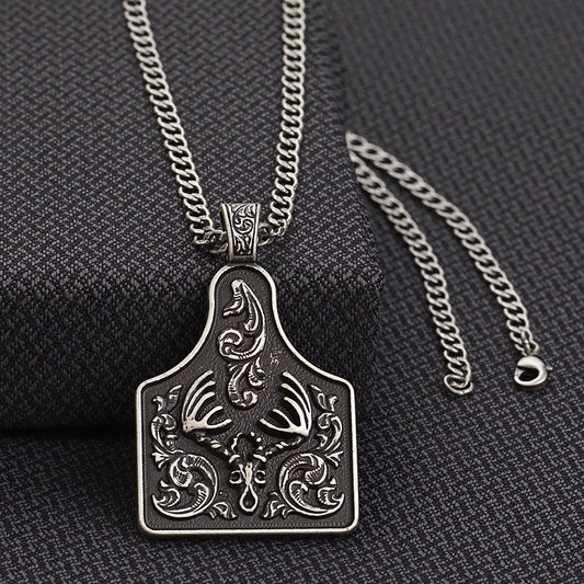 Twister Men's Necklace Deer Skull Pendant