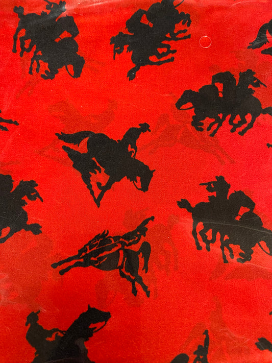 Red/Blk Western Pattern Wild Rag