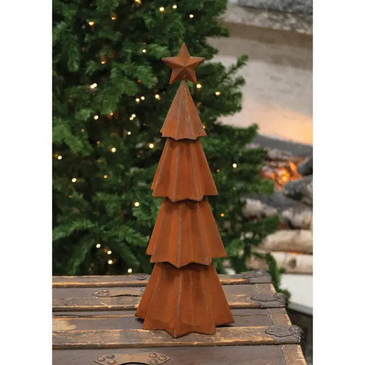 18" Rusted Metal Christmas Tree