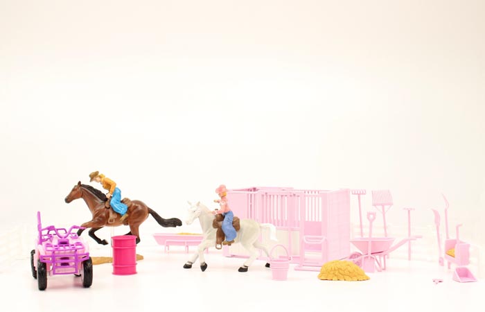 Stall, 4Wheeler, Stable Horse Toy Set