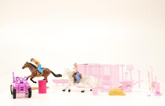 Stall, 4Wheeler, Stable Horse Toy Set