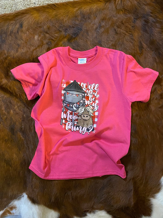 Will You Be My Moo-thing Youth T-shirt