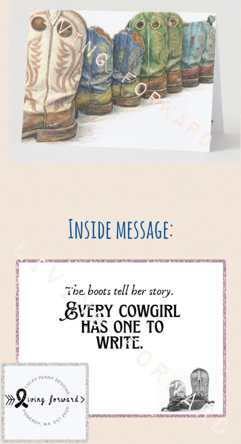 Boots Note Card Set by Living Forward