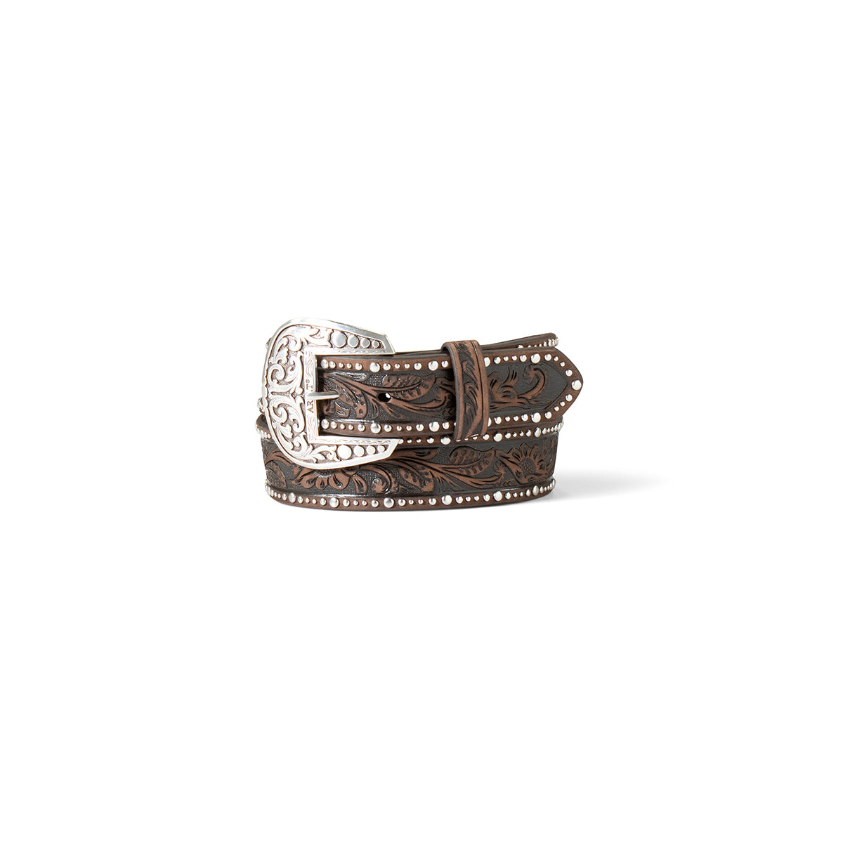 LADIES ARIAT 1-1/2" EMBOSSED INLAY NH PATTERN BELT