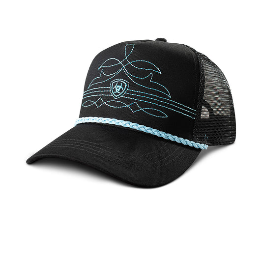 Ariat Boot Stitch TQ with Braid Rope Cap