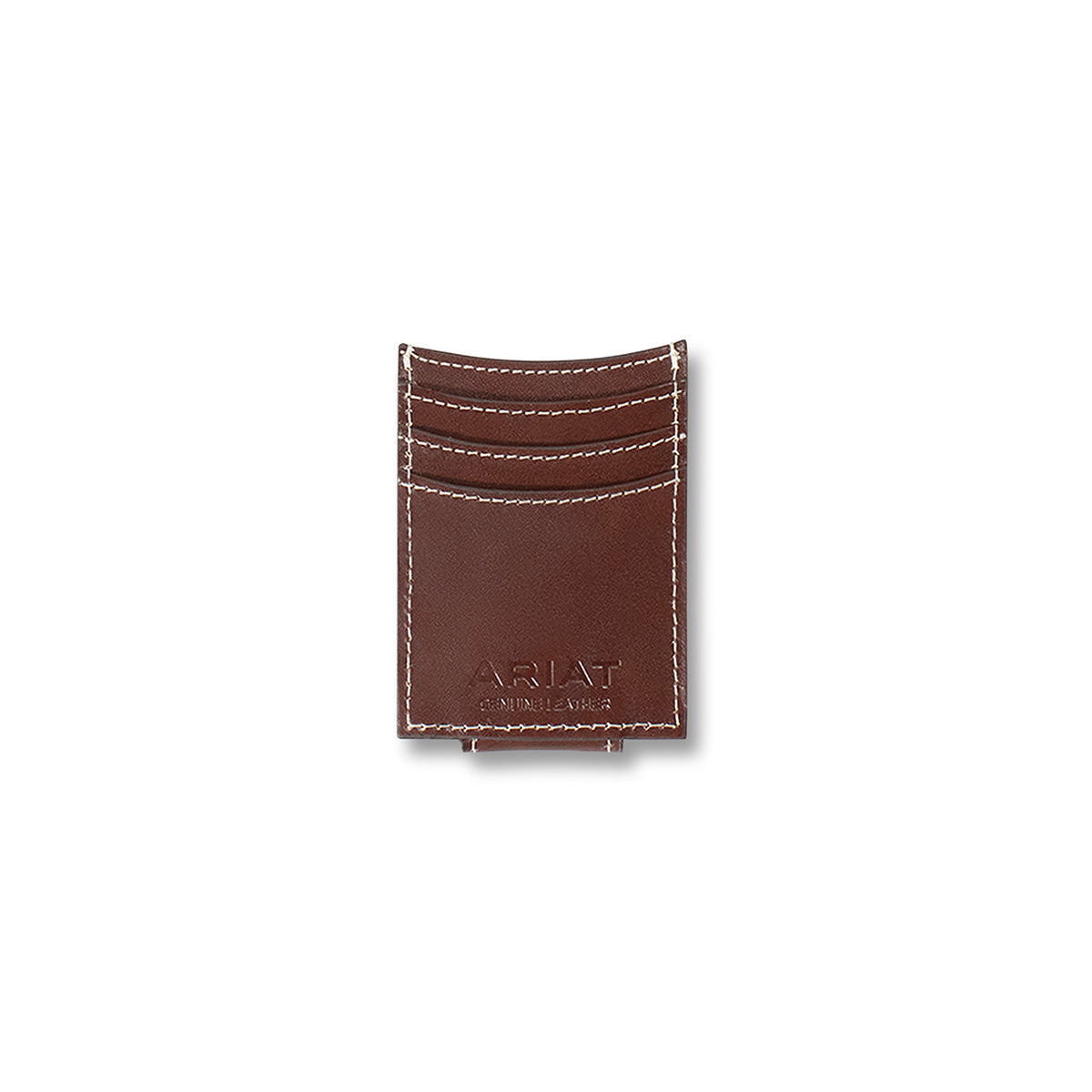 Ariat Mens Wallet Brown Floral Embossed Money Clip Style