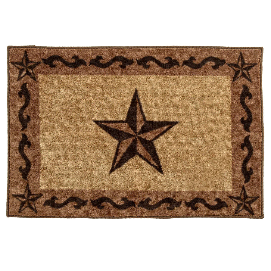 Star w/ Scroll Motif Kitchen/Bath Rug