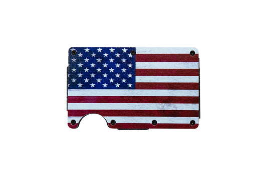 3D Mens Money Clip American Flag Design