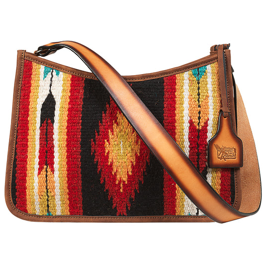 Angel Ranch Conceal Small Shoulder Bag Woven Blanket Front Panel