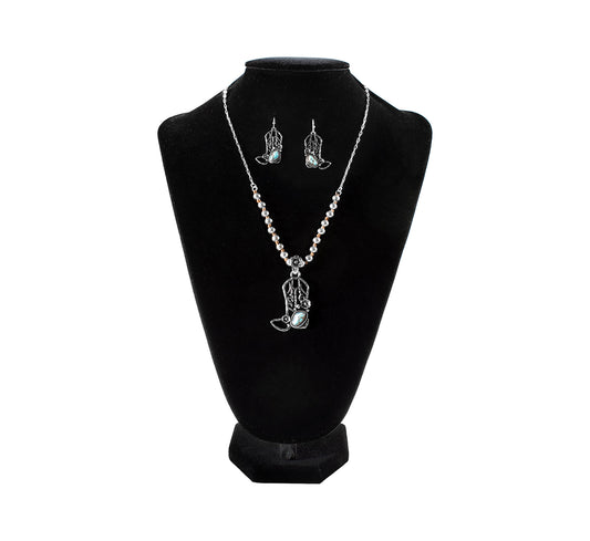 Turquoise Cowboy Boot Jewelry Set