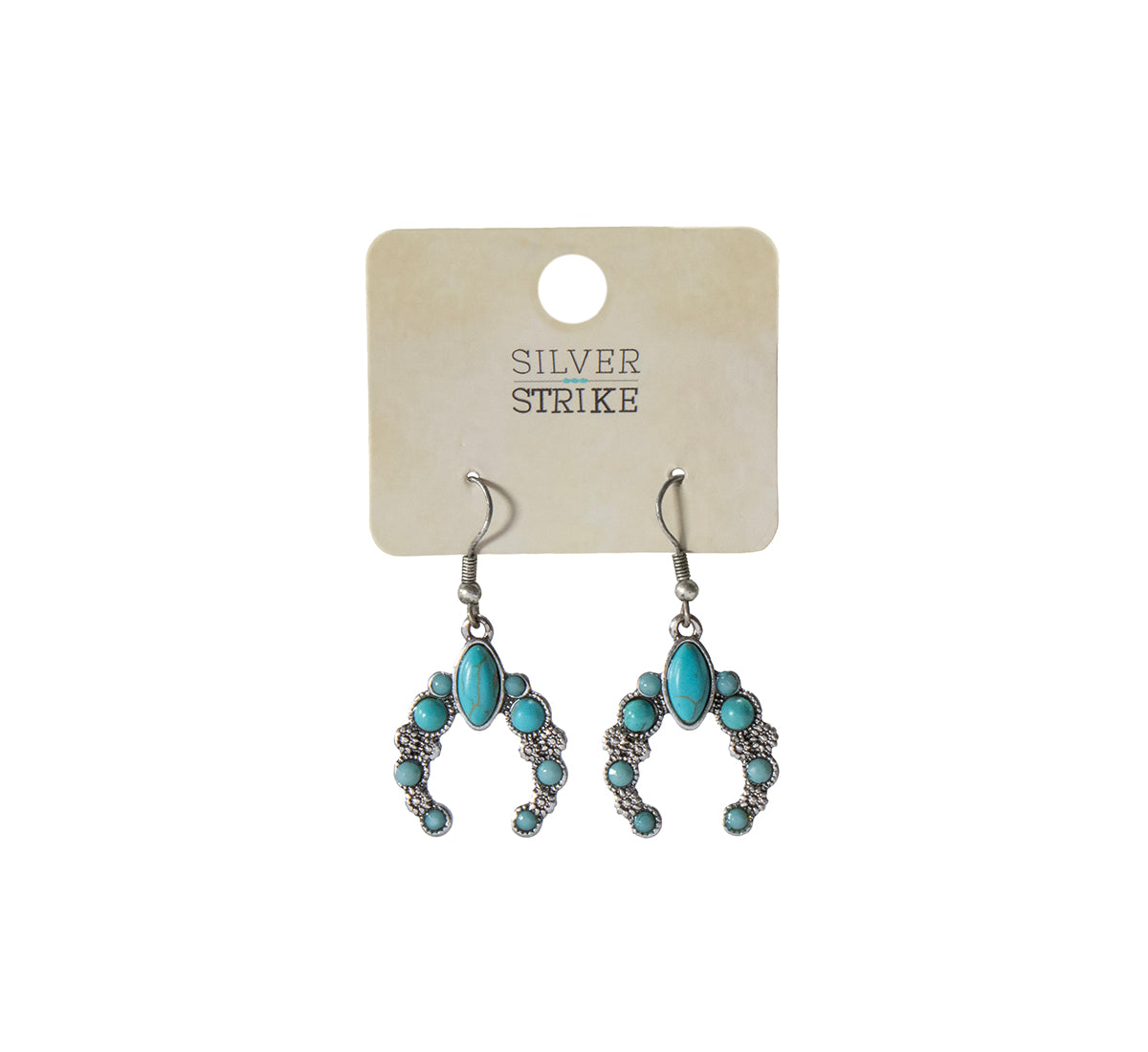 Silver & Turquoise Squash Blossom Earrings