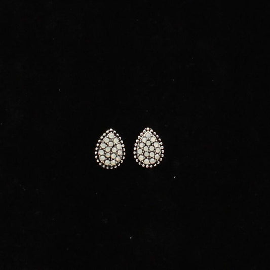 Silver Strike Earrings Silver Tone Teardrop Shape