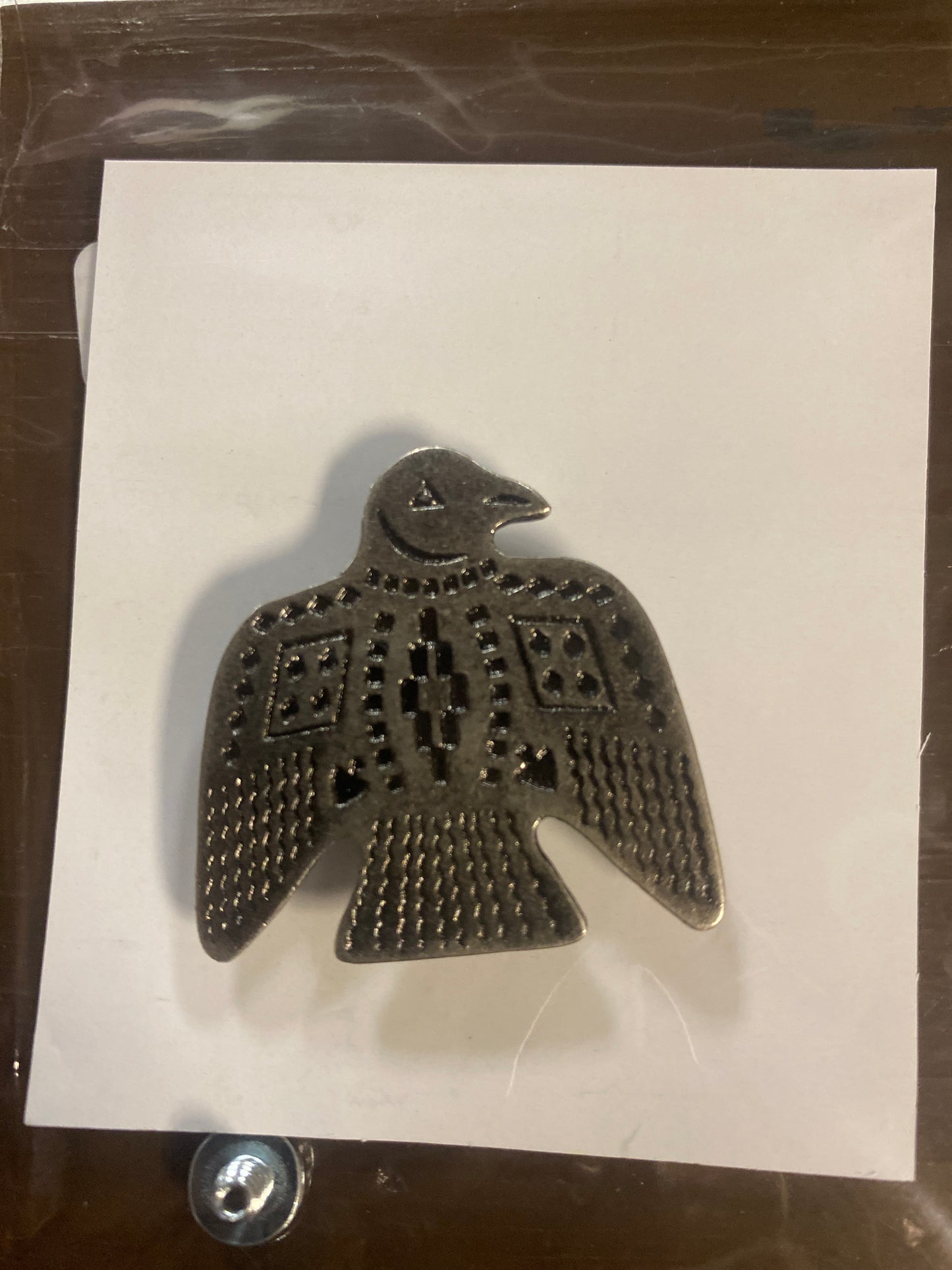 1.5" Old Silver Thunderbird Concho