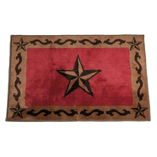 Star w/ Scroll Motif Kitchen/Bath Rug