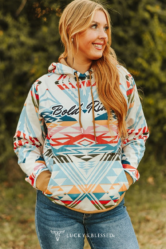 Aztec Bold Rider Printed Hoodie