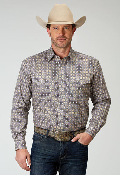 Mens L/S Western Foulard Shirt