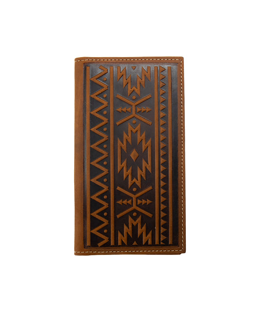 Nocona Rodeo Wallet Southwest Embossed Pattern