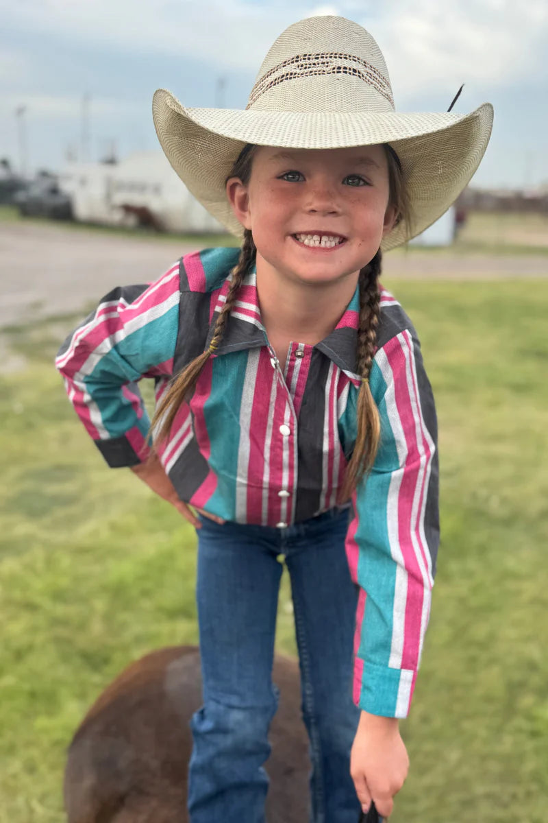 New to Country Button Up Kids Shirt