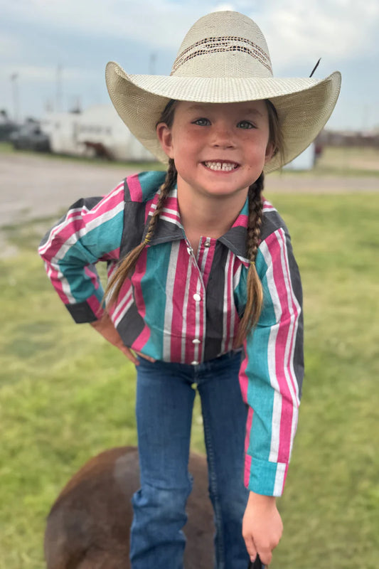 New to Country Button Up Kids Shirt