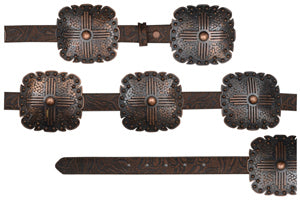 Women's Bronze Large Concho Belt