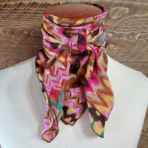 Diamonds Pink & Gold Wild Rag